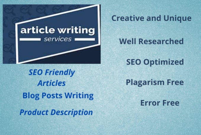 Gig Preview - Write catchy, high quality SEO articles and blog posts