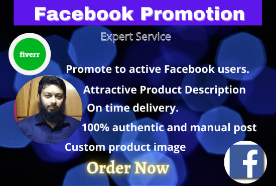 Gig Preview - Provide facebook promotions for your product and business