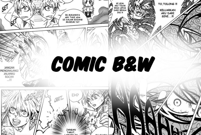 Gig Preview - Illustrate cartoon bw storyboard comic manga based your idea