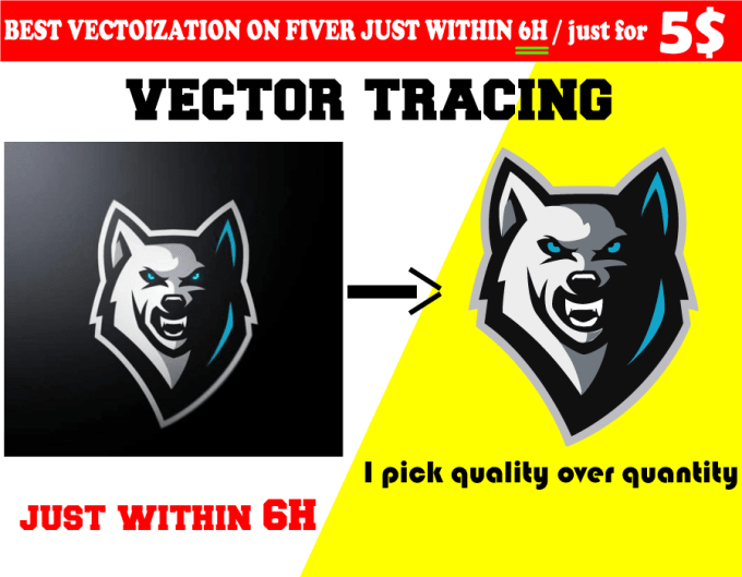 Gig Preview - Convert image to vector, vectorize logo, do vector tracing