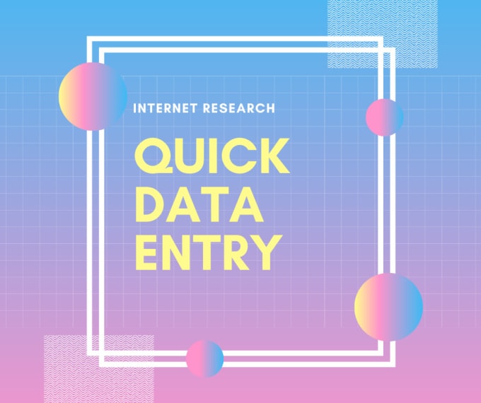 Gig Preview - Do fastest data entry in one day and internet research