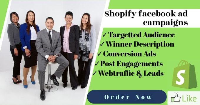 Gig Preview - Run ROI guaranteed shopify facebook ads,do shopify marketing