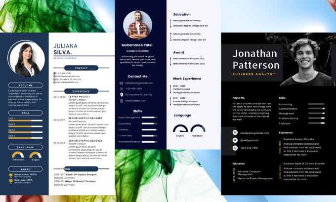 Gig Preview - Build an eye catching professional resume CV and portfolio design