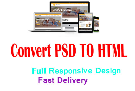 Gig Preview - Do psd to html, sketch to html, xd to html, css, bootstrap responsive website