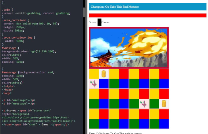 Gig Preview - Create HTML5 js grid game lightweight