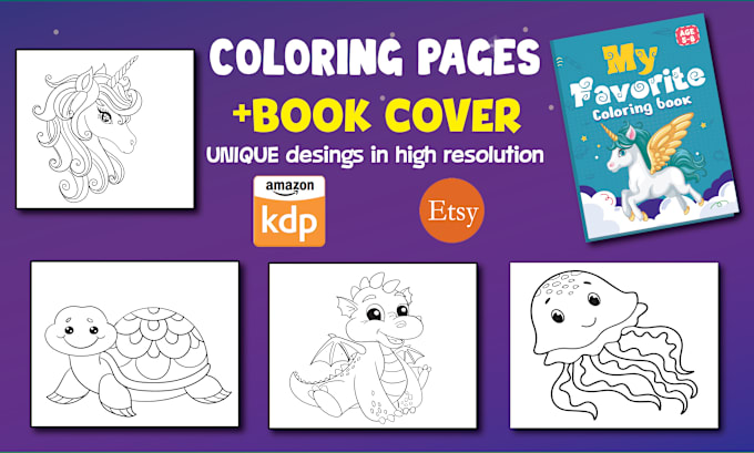 Gig Preview - Illustrate children coloring book pages and book cover