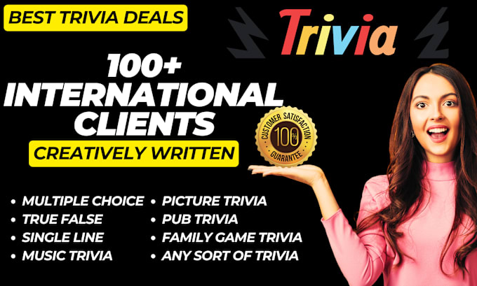 Bestseller - create trivia questions on your topic