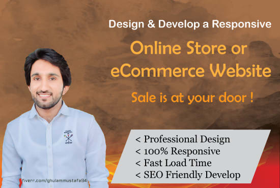 Gig Preview - Design and develop your ecommerce online store