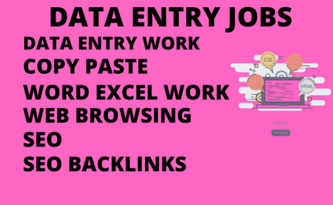 Gig Preview - Data entry data entry typing copy paste wordpress seo emails listing excel word