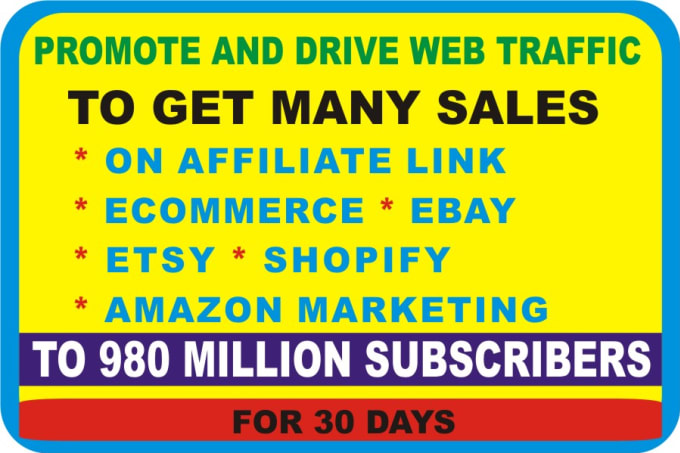 Gig Preview - Send sales to your affiliate, solo ads, ebay, etsy, shopify or web traffic