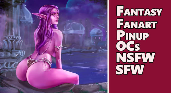 Gig Preview - Draw oc,fan art, fantasy,pinup,sfw,nsfw art illustrations