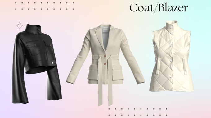 Gig Preview - Make 4k detailed 3d fashion render for your outerwear illustration