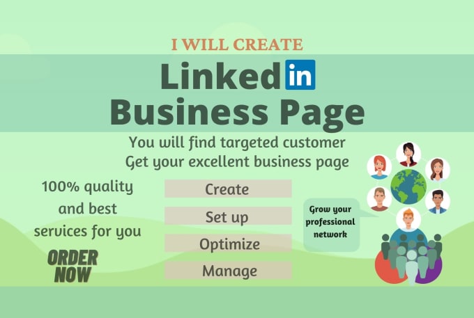 Gig Preview - Create the best linkedin business page, set up and marketing