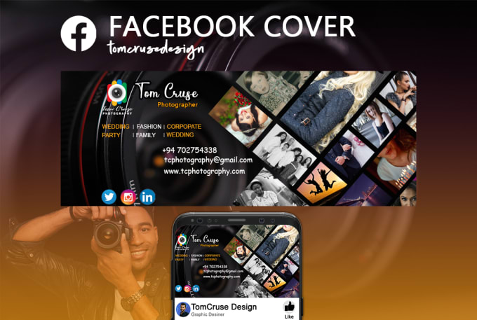 Gig Preview - Design a professional facebook youtube twitter cover banner designs