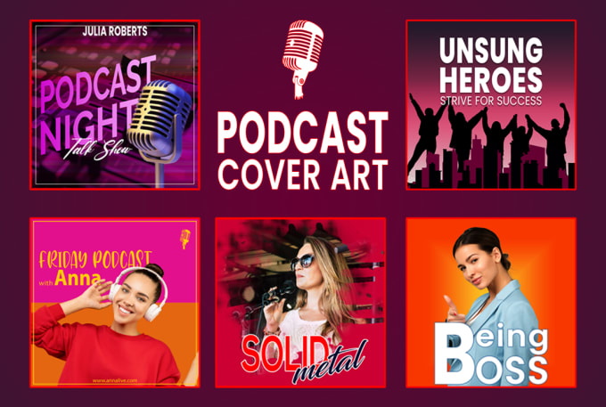 Gig Preview - Design a professional topnotch podcast cover art or cover logo