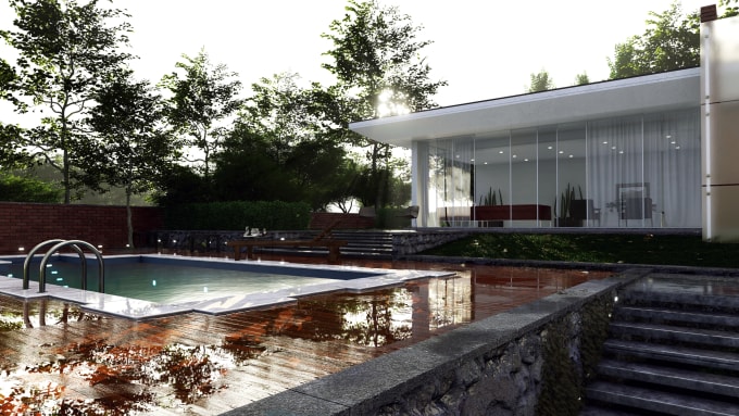 Gig Preview - Design backyards, gardens, pool , patio and do 3d rendering