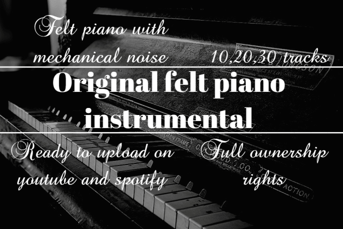 Gig Preview - Compose original  instrumental piano and harp music tracks