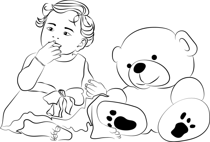 Gig Preview - Create a custom coloring book for your child