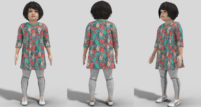 Gig Preview - Design 3d costume and kidswear via clo marvelous designer