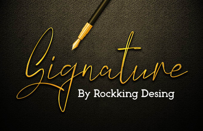 Gig Preview - Make golden luxury signature logo