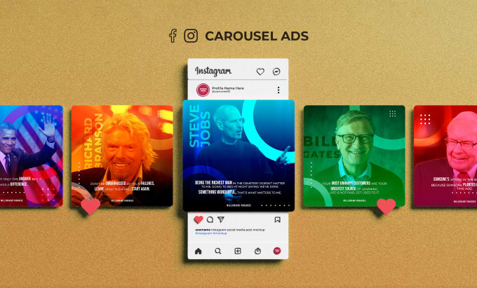 Gig Preview - Design carousel ads, square images for facebook, instagram