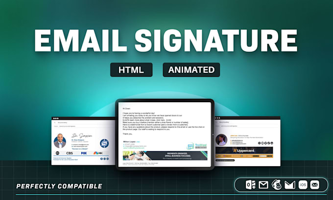 Gig Preview - Design HTML email signature or animated signature