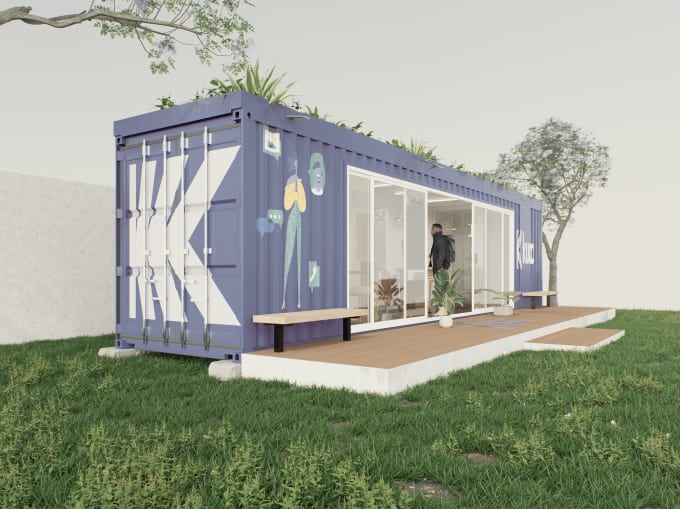 Bestseller - model and render 3d shipping container homes, shops, cafe