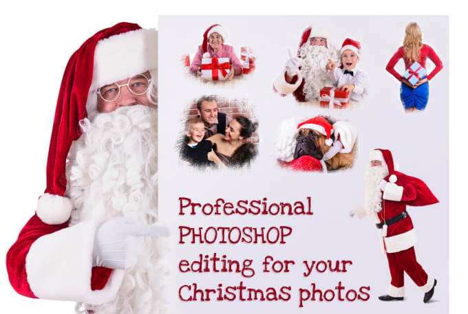 Gig Preview - Do professional photoshop editing for your christmas photos, high level retouch