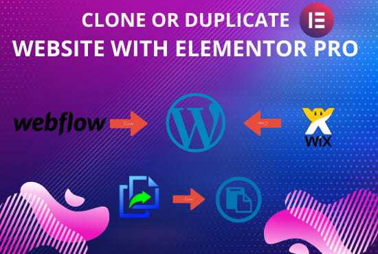 Gig Preview - Clone, duplicate or build wordpress website with elementor