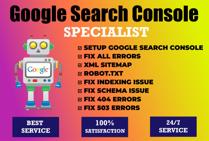 Gig Preview - Fix google search console and indexing errors for ranking