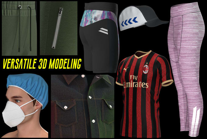 Gig Preview - Create clothing mockup and garments in clo3d with animation