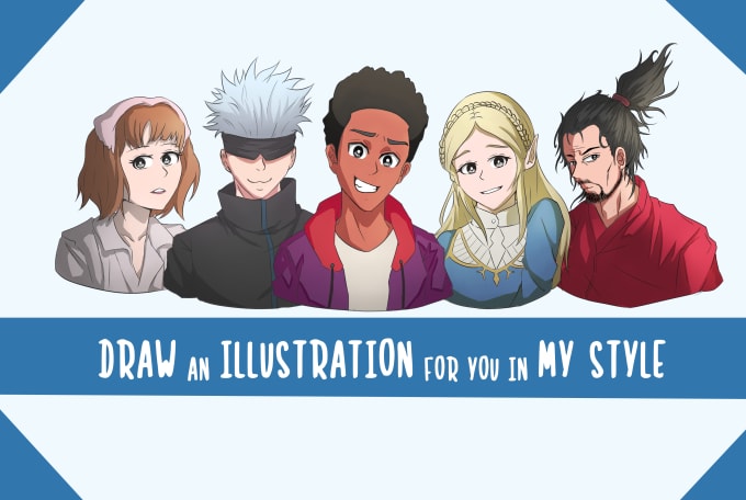 Gig Preview - Create illustration for you in my anime style