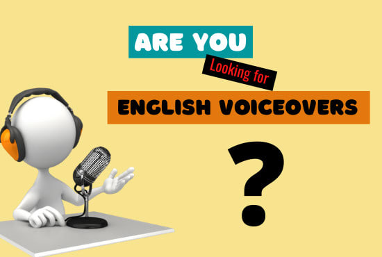 Gig Preview - Record professional english ai voiceover