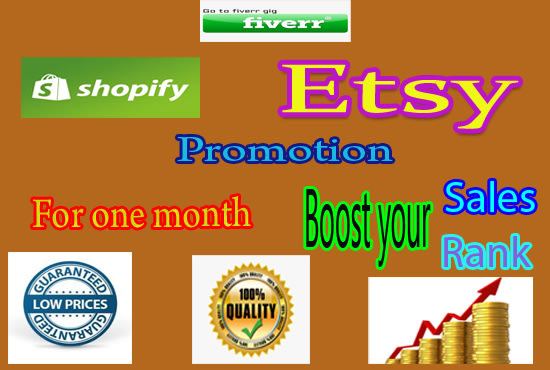 Gig Preview - Market, promote, advertise your etsy, shopify promotion in 30 days