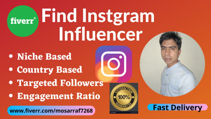 Gig Preview - Find instagram influencer for your niche