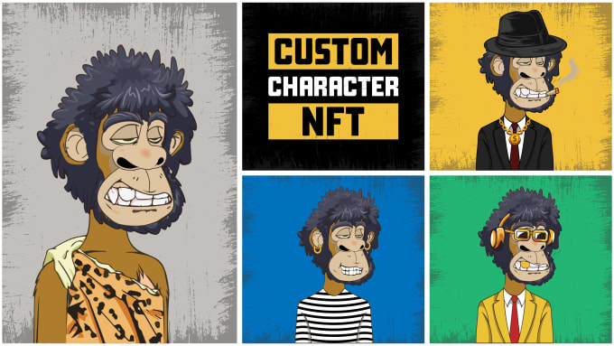 Gig Preview - Design nft cartoon character for 10k nft art collections