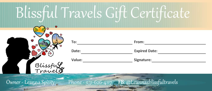 Gig Preview - Design a gift certificate, coupon, gift card, or voucher