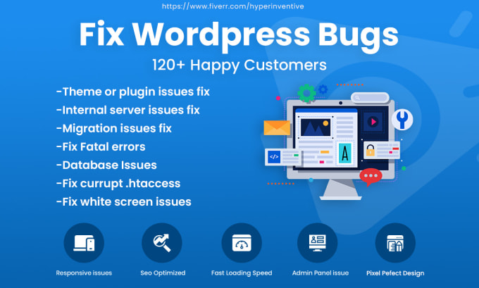 Gig Preview - Our agency will fix wordpress errors, bugs, and issues fast