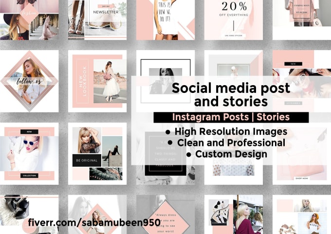 Gig Preview - Design professional posts and stories for your social media