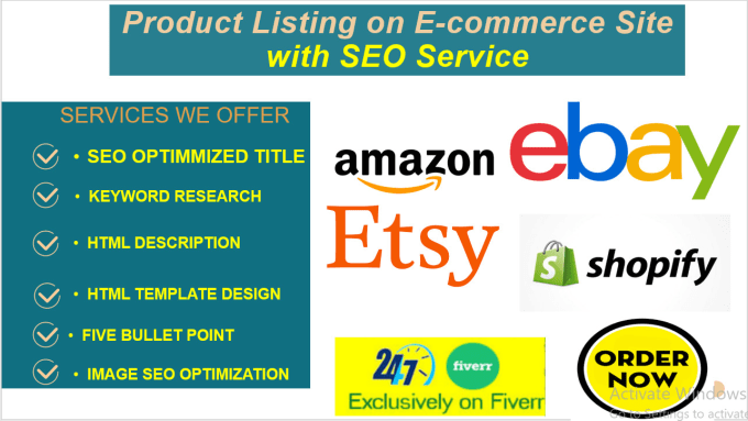 Gig Preview - Write a top SEO product listing description on amazon   ebay shopify etsy