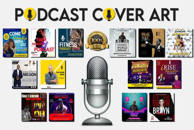 Gig Preview - Design professional podcast cover art or podcast cover