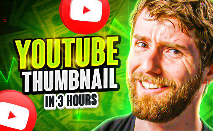 Gig Preview - Design professional youtube thumbnail in 3 hours