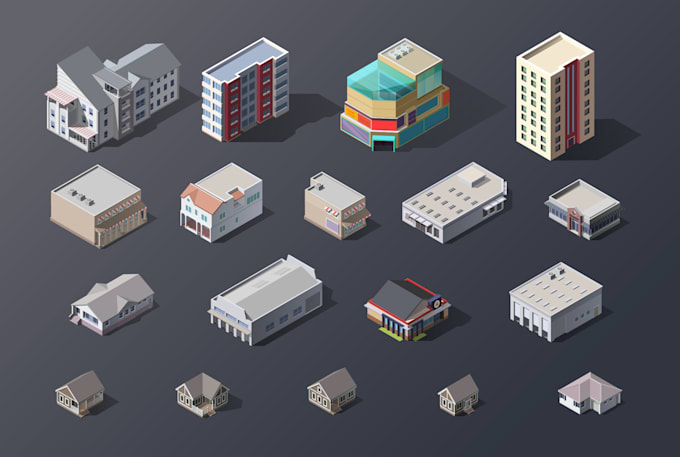 Gig Preview - Create vector isometric illustrations