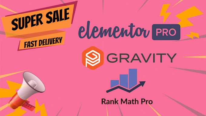 Gig Preview - Install gravity forms, elementor pro, rank math pro original license