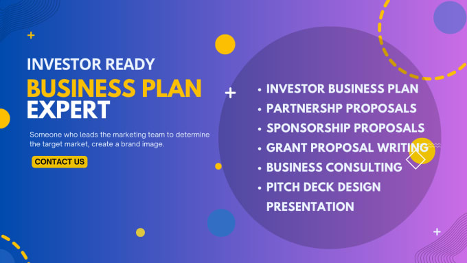 Gig Preview - Be your professional business plan writer, business plan for startups