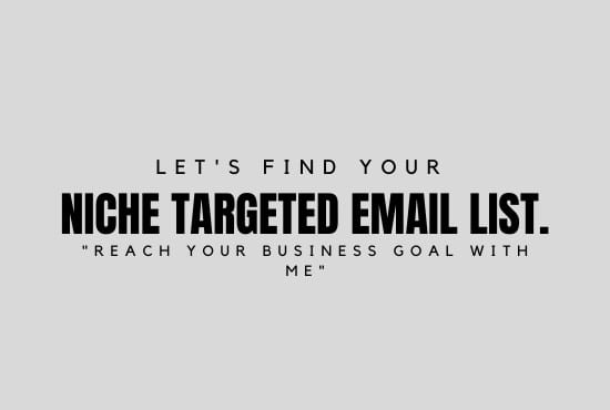 Gig Preview - Provide niche targeted email list