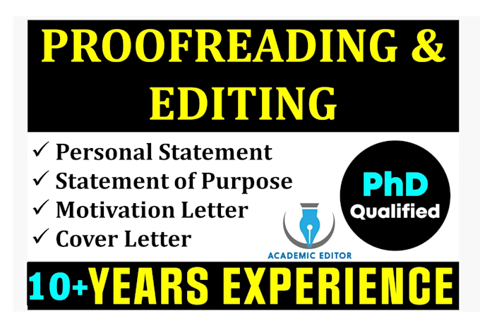 Bestseller - edit personal statement or statement of purpose for any graduate application