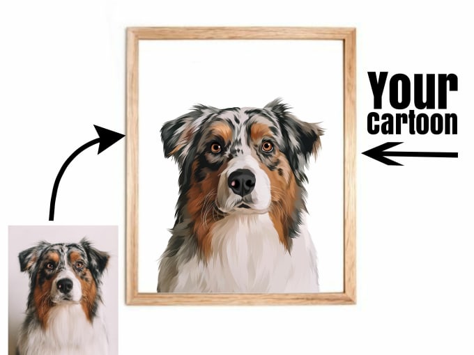 Gig Preview - Draw your pet into vector cartoon