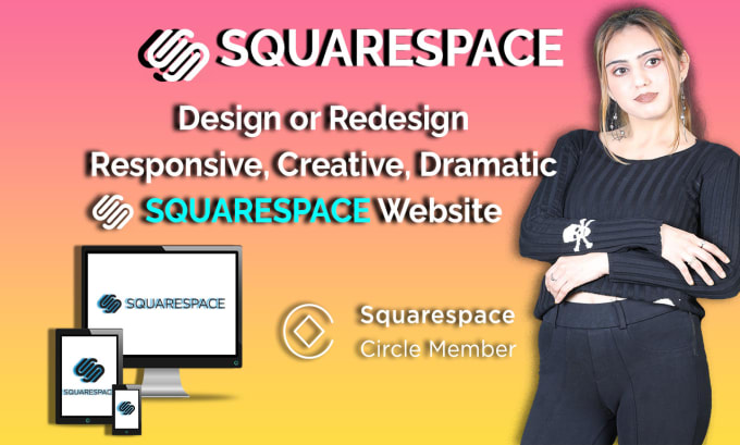 Gig Preview - Design or redesign squarespace website design