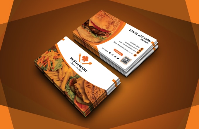 Gig Preview - Do restaurant food business card, menu, price list